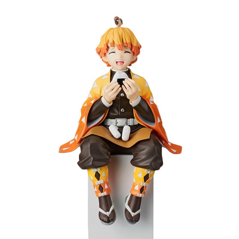 Zenitsu Perching Sitting Eating Riceball Figure - Demon Slayer