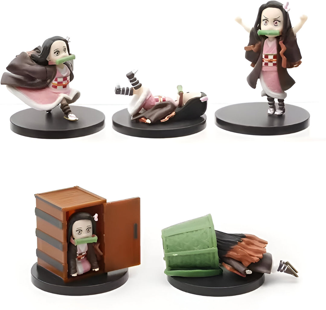 Nezuko Kamado Cute Mini Figure Set of 5 - Demon Slayer