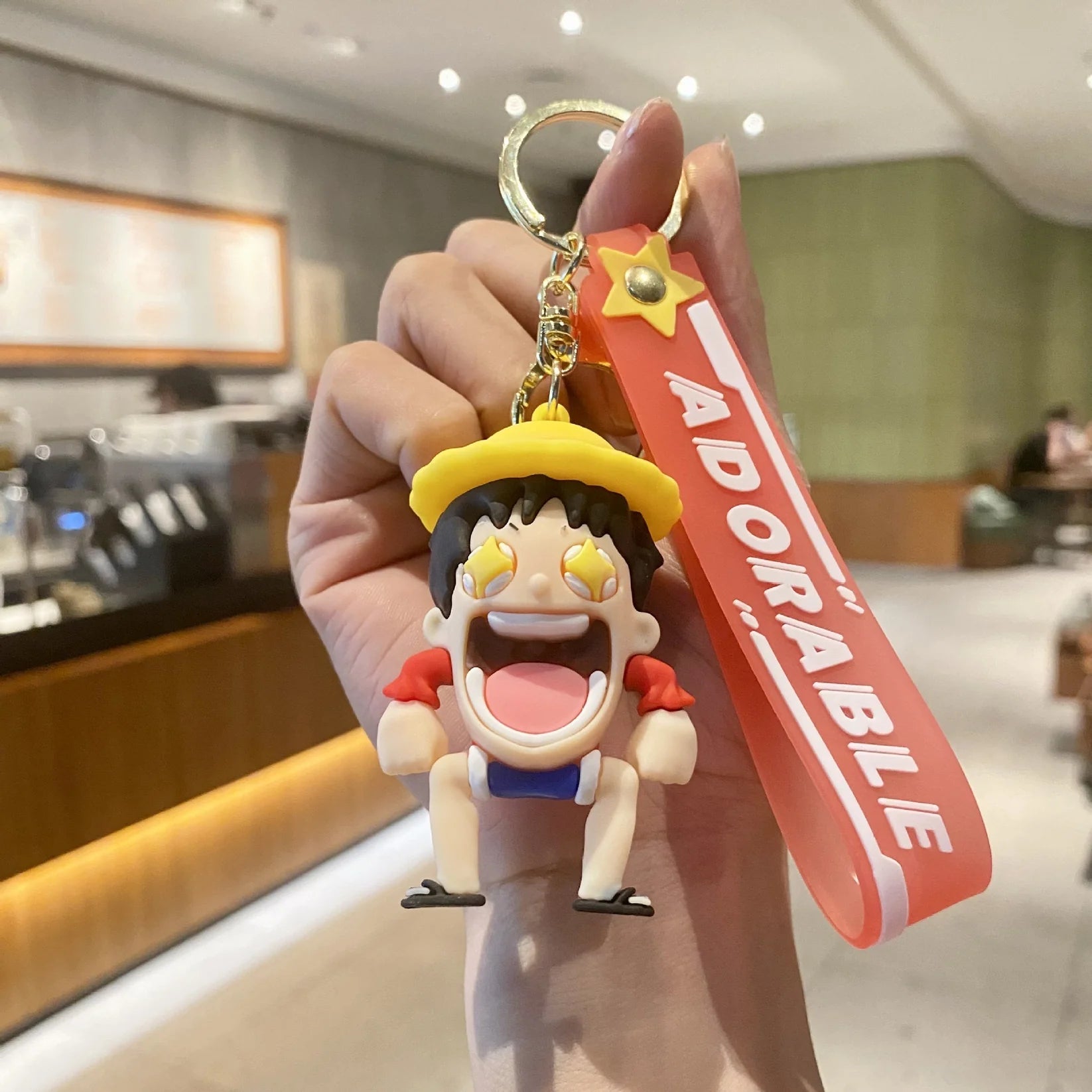 Luffy Excited Rubber keychain - One Piece